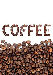 Image showing Brown roasted coffee beans