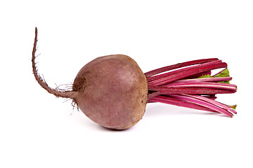 Image showing Fresh red beet isolated on  white