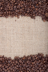 Image showing Brown roasted coffee beans.