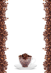 Image showing Brown roasted coffee beans