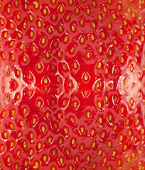 Image showing Detailed surface of strawberry