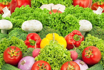 Image showing Assorted fresh vegetables