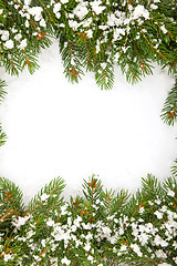 Image showing Christmas framework with snow