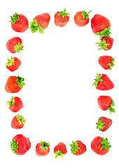 Image showing Strawberries frame