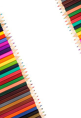 Image showing Assortment of coloured pencils