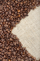 Image showing Brown roasted coffee beans.