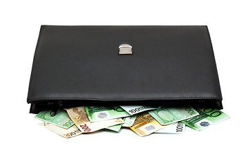 Image showing Briefcase with money