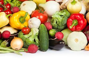 Image showing Group of fresh vegetables isolated on white