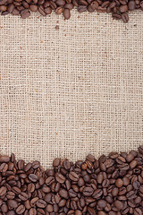 Image showing Brown roasted coffee beans.