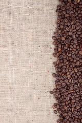 Image showing Brown roasted coffee beans.