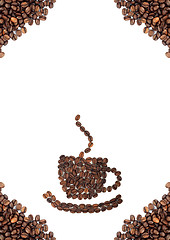 Image showing Brown roasted coffee beans