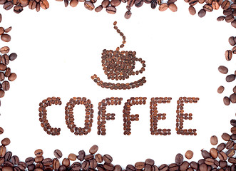 Image showing Brown roasted coffee beans