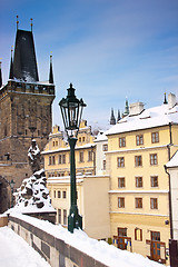 Image showing Karlov or charles bridge in Prague