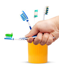 Image showing Toothbrush and toothpaste