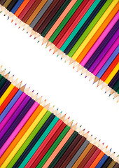 Image showing Assortment of coloured pencils