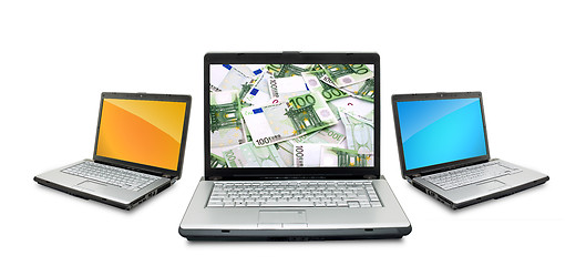 Image showing Open laptop