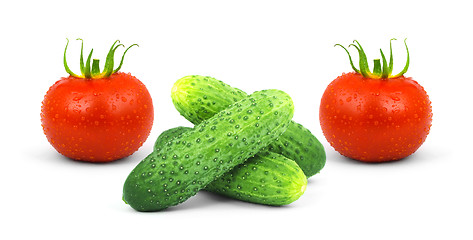 Image showing Cucumbers
