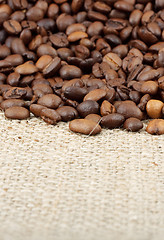 Image showing Brown roasted coffee beans.