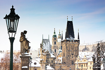 Image showing Karlov or charles bridge in Prague