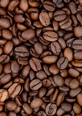 Image showing Brown roasted coffee beans