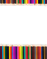 Image showing Assortment of coloured pencils