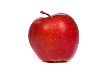 Image showing A shiny red apple isolated on white