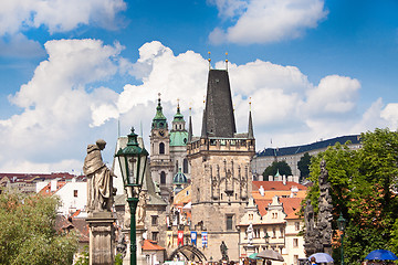 Image showing Karlov or charles bridge in Prague