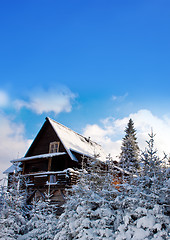 Image showing Mountain house during the winter