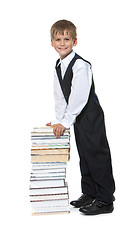 Image showing Boy and books