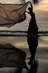 Image showing Woman with a scarf