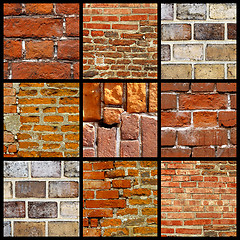 Image showing Brick walls collage