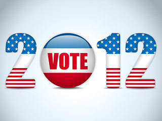 Image showing United States Election Vote Button Background.