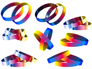 Image showing Gay Marriage Rainbow Rings and Bracelets