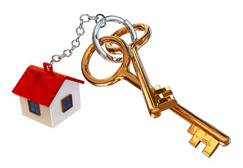 Image showing golden keys from the house with charm