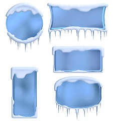 Image showing set of winter frames