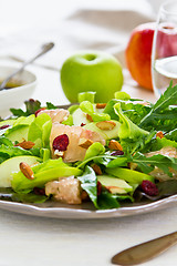 Image showing Apple with Grapefruit ,walnut and cranberry salad