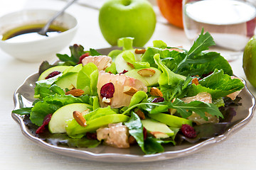 Image showing Apple with Grapefruit ,walnut and cranberry salad