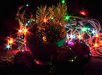 Image showing Christmas bulbs