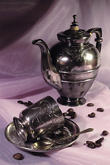 Image showing Coffee pot and cup