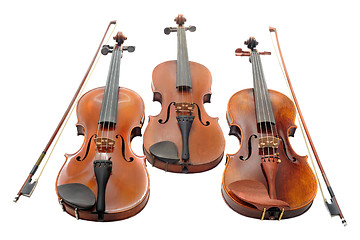 Image showing three violins