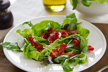 Image showing Sun dried tomato with rocket salad