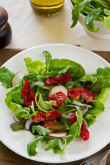 Image showing Sun dried tomato with rocket salad
