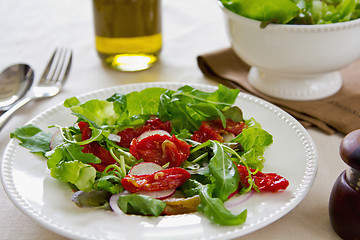 Image showing Sun dried tomato with rocket salad