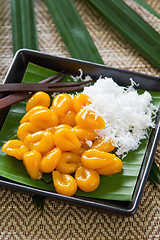 Image showing Sweet dumpling with coconut [Thai's dessert]