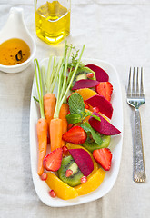 Image showing Orange,beetroot and pomegranate salad