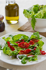 Image showing Sun dried tomato with rocket salad