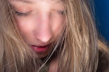 Image showing Closeup of a beautiful young woman