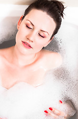 Image showing Girl in thr bathroom