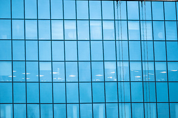 Image showing Blue windows with reflection