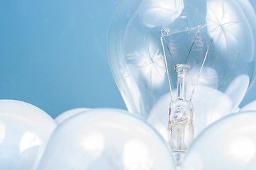 Image showing White lightbulb closeup 